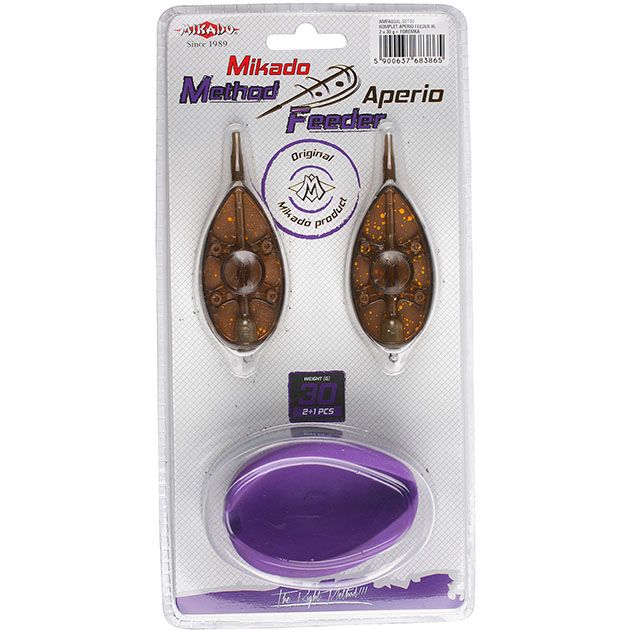 Набор методных кормушек Mikado Aperio XL 2x25 г. + форма