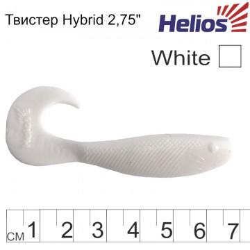 Твистер Helios Hybrid 2,75"/7,0 см White 7шт. (HS-13-001)