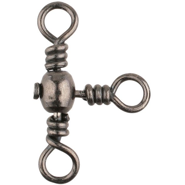Вертлюжок тройной Mikado Crossline BN № 1/0,  тест 55 кг. (5 шт.)