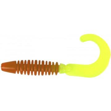Твистер Helios Din 3,11"/7,9см Rusty Gold & Lime 6шт. (HS-33-017)