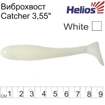 Виброхвост Helios Catcher 3,55"/9 см White 5шт. (HS-2-001)