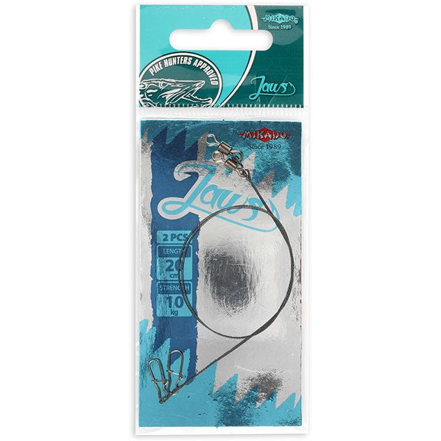 Поводок вольфрамовый Mikado JAWS LIGHT 35cm/10 кг.( 2 шт.)