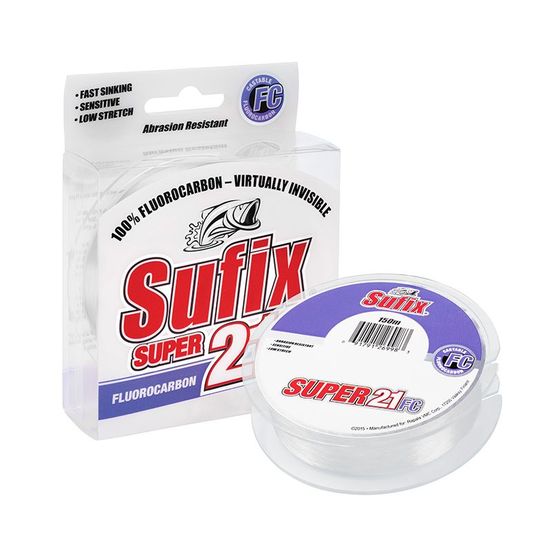 Леска SUFIX Super 21 Fluorocarbon прозрачная 150 м 0.18 мм 2,9 кг