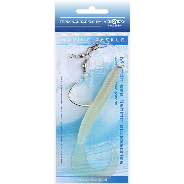 Морская оснастка Mikado PILK TWIST RIG 14см, крючок № 8/0 (PHOSPHO)
