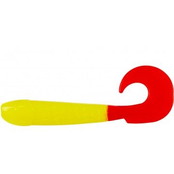 Твистер Long Hybrid 3,55"/9,0 см Acid lemon & Red 7шт. (HS-15-029) Helios