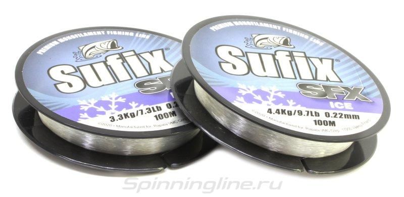 Леска зимняя SUFIX SFX Ice 100 м прозрачная 0,22 мм
