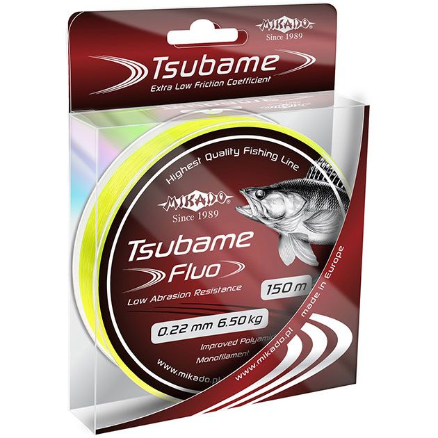 Леска мононить Mikado TSUBAME FLUO 0,22 (150 м) - 6.50 кг.