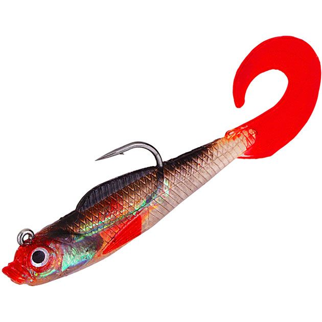 Твистер оснащённый Mikado CRYSTAL FISH WX5555  8 см./003, 17г. ( 2 шт.)