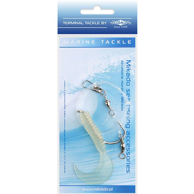 Морская оснастка Mikado PILK TWIST RIG 7.5см, крючок № 6/0 (PHOSPHO)