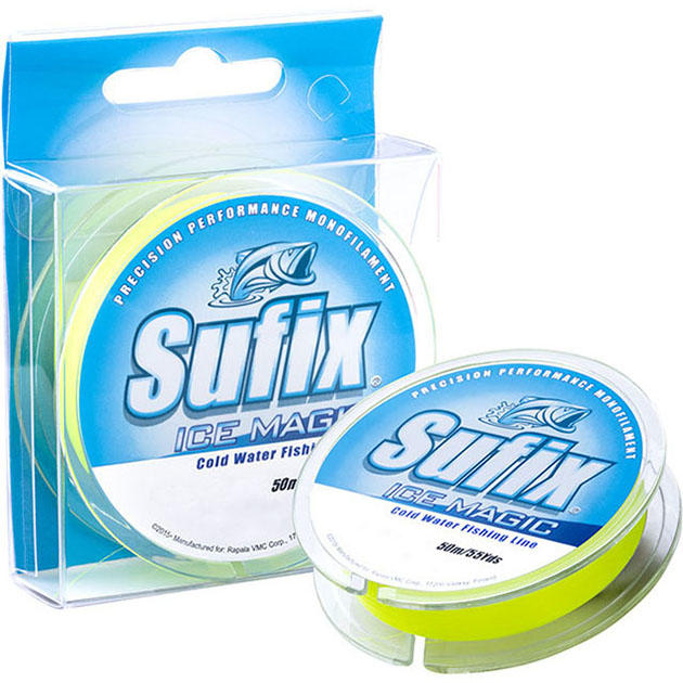 Леска зимняя SUFIX Ice Magic 50 м желтая 0,245 мм 5,4 кг