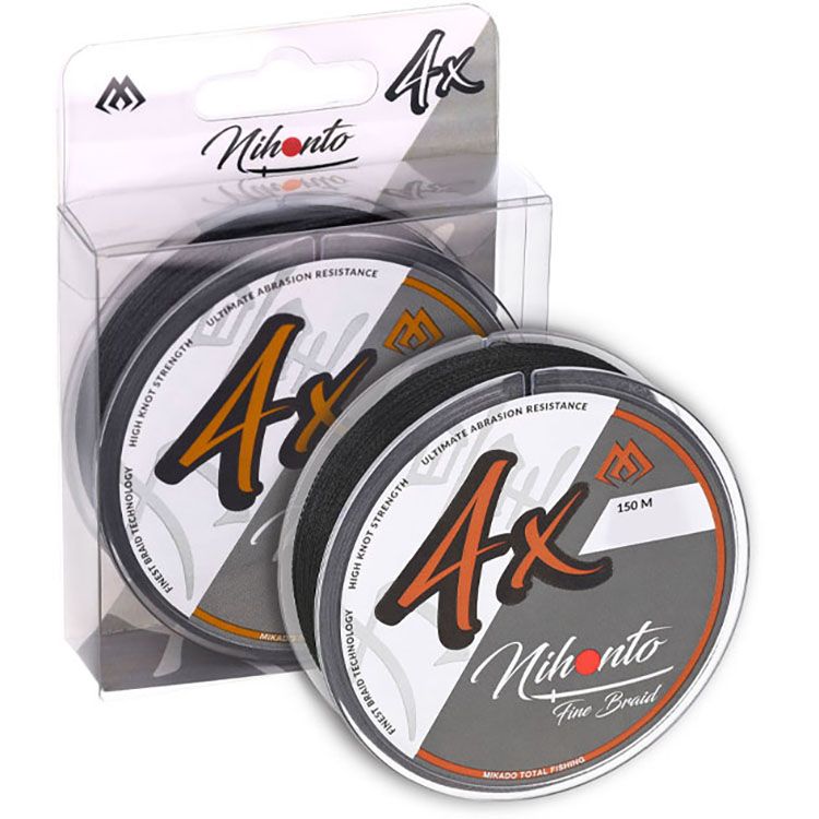 Плетеный шнур Mikado NIHONTO FINE BRAID 0,40 black (150 м) - 34.90 кг.