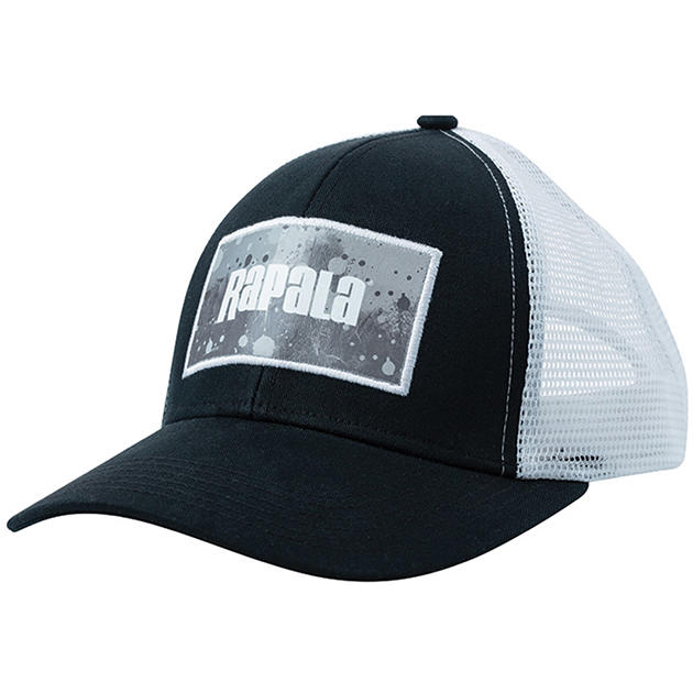 Бейсболка RAPALA черная c сеткой GREY Splash logo