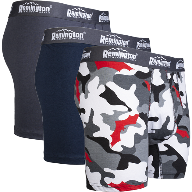 Мужские трусы боксеры Remington, набор 3 шт, микс серый 406 р. M