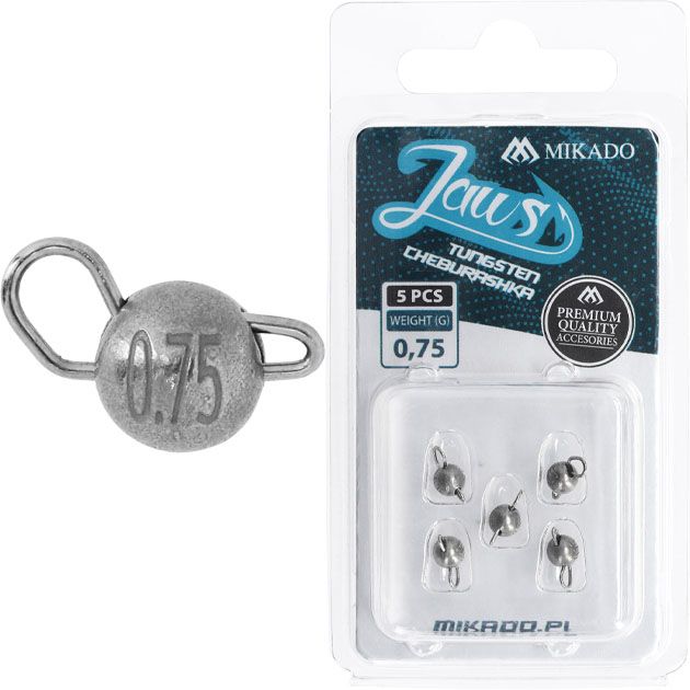 Чебурашка Mikado JAWS TUNGSTEN 0,75 гр. ( 5 шт.)