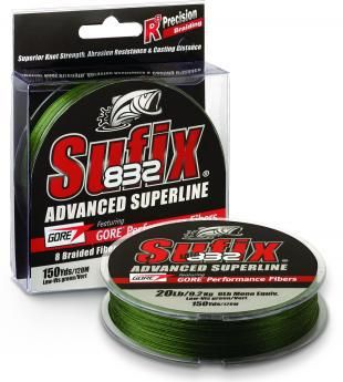 Леска плетеная Sufix 832 Braid зеленая 135м 0.13мм 8,2кг