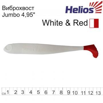 Виброхвост Helios Jumbo 4,95"/12.5 см White RT 5шт. (HS-7/1-003)